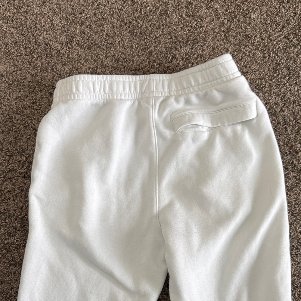 Nike White Jogger Sweatpants with Black Swoosh - Picture 8 of 8